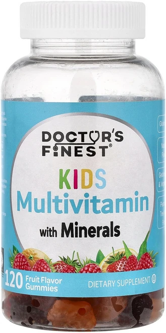 Doctor's Finest Kids Multivitamin Gummies with Minerals Fruit 120 Gummies, Doctor's Finest, Kids Multivit, 1개 - 쿠팡