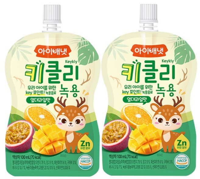 아이배냇 아동용 키클리 녹용, 2개, 100ml