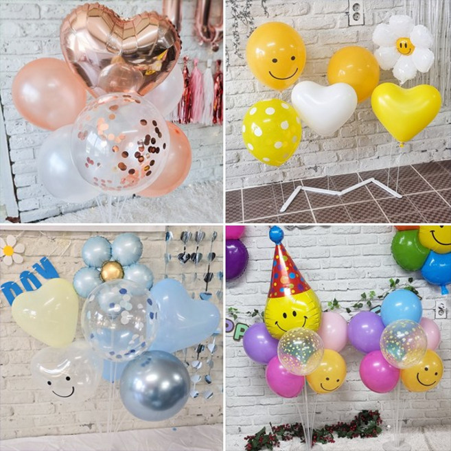 [파티붕붕] 생일 풍선 스탠드 풍선 생일 파티 장식, 18) 웰컴 성탄 풍선 세트, 기본구성(12인치 풍선세트_8개)