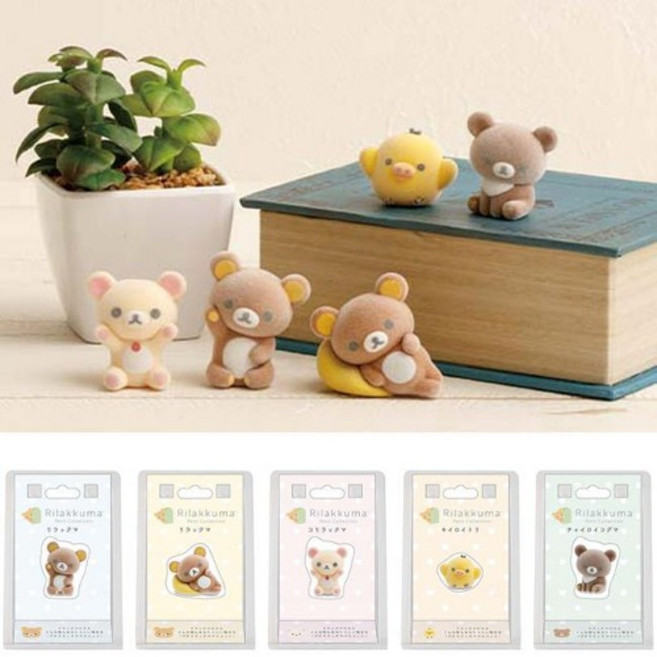 리락쿠마 피규어 곰돌이 인테리어 미니 소품 마스코트 쁘띠 콜렉션, 1개