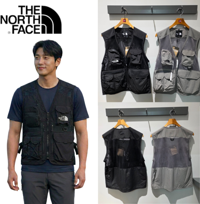 [매장발송]노스페이스 남성 조끼 베스트 시원하고 수납좋은 경량 낚시 등산 작업조끼
