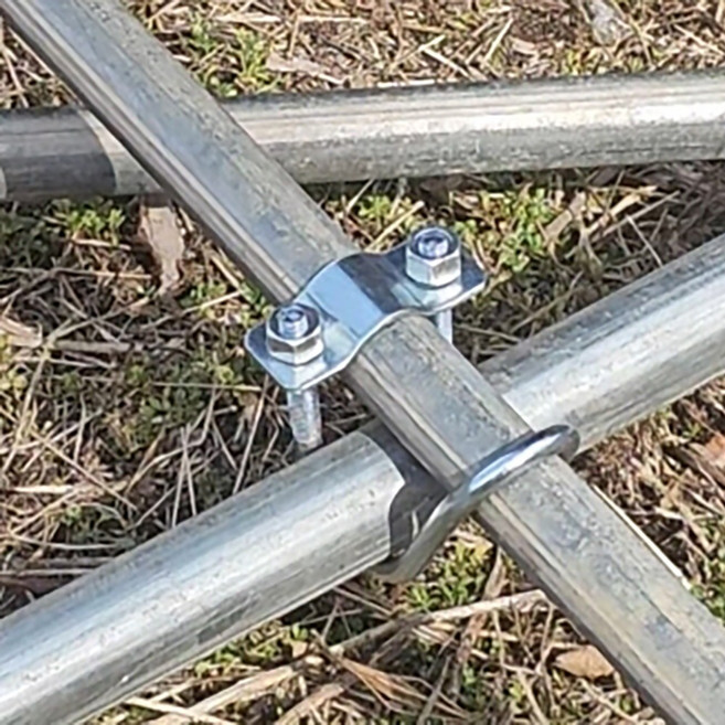 15시전 당일발 8MM 25X25 10개 파이프클램프 휀스 울타리파이프 하우스파이프, 1개