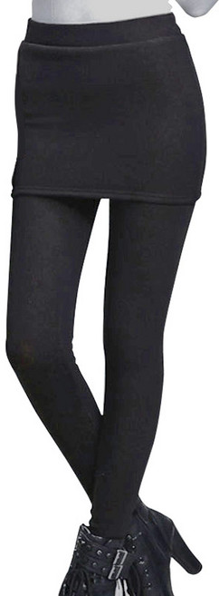 스킨센스 여성용 국내생산 기모 융털 치마레깅스