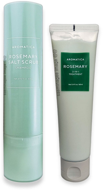 아로마티카 최신상 로즈마리 솔트 스크럽샴푸+트리트먼트, 없음, 1개