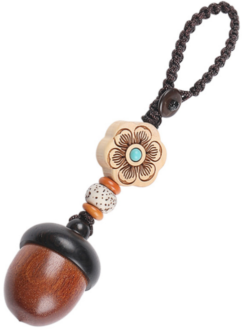 MJ21 풍수 행운 남여공용 도토리자동차키홀더 고급키링, 1개, 혼합색상