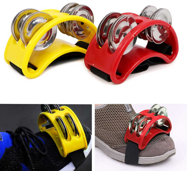 미니 발 탬버린 버스킹 리듬 악기 발로 연주하는 노래방 탠버린 소품 템버린, 옐로우