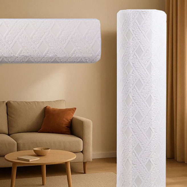 노바 에어컨 2in1 커버 스탠드+벽걸이 에어컨덮개 세트, 06_올스판 크림리프