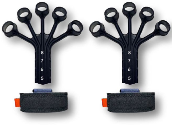 럭키바디 파워핑거 클라이밍 악력 전완근 손목 훈련기구 좌우 1set, 헤비블랙(숙련자), 1개