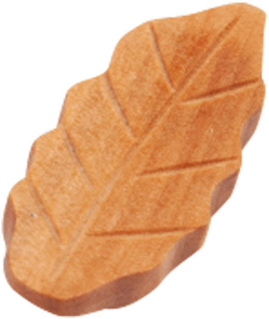 나뭇잎 원목 젓가락 받침대 나무 우드 앤틱 수저받침, 베이지, 1개