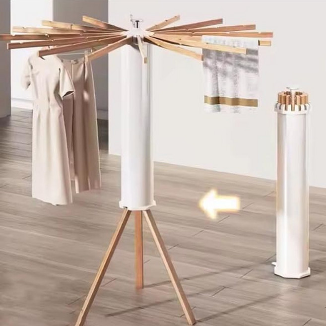 메이크잇업 접이식 원형 빨래 건조대, WOD 1개