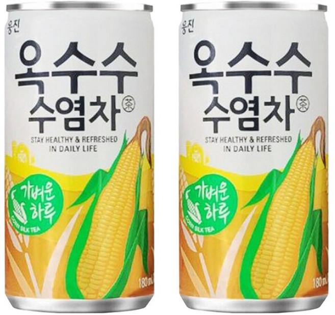 웅진 옥수수수염차 180ml x 60캔 (30캔x2박스), 60개