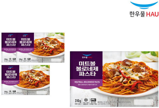 [자연맘스토리] 한우물 미트볼 볼로네제 파스타 310g x 4개