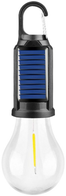 黃光驅蚊防潑水太陽能掛樹燈 露營 充電球泡燈 野營LED燈泡 帳棚燈 夜市擺攤燈泡 氛圍燈, 1個, 黃光