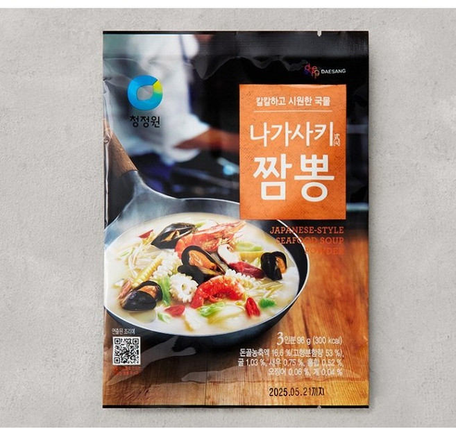 청정원 분말 직화 짬뽕 나가사키 짬뽕, 1개, 96g