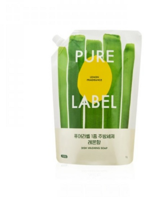 퓨어라벨 주방세제 레몬향 리필, 1개, 1L