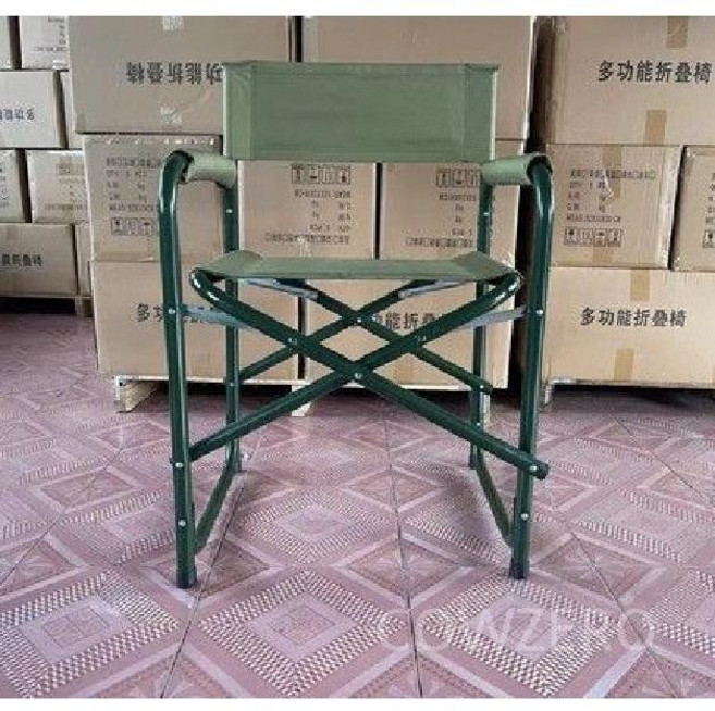 밀리터리 캠핑 의자 낚시 야외 간이 접이식 체어 영화 감독 의자, 카키, 1개