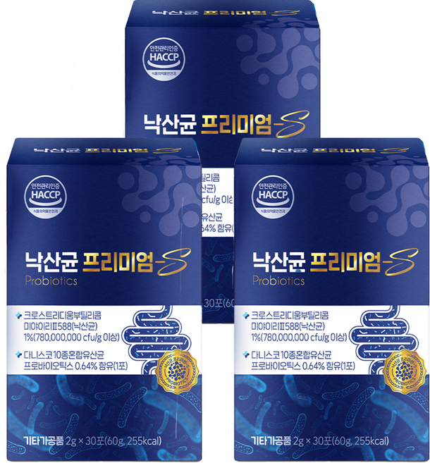 낙산균 프리미엄S(코케어 유산균 포스트바이오틱스 프로바이오틱스 사균체 람노스), 60g, 3개