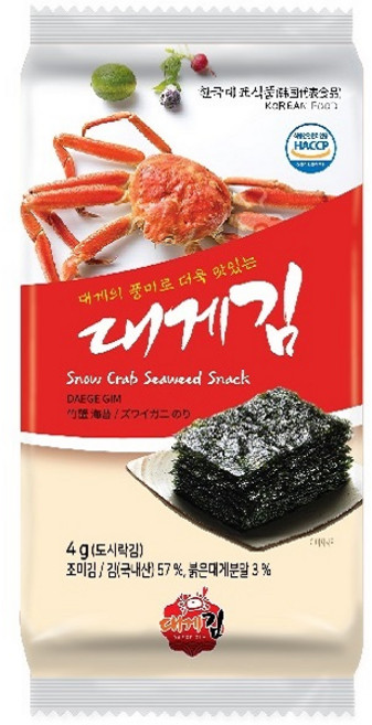 대게김 도시락김 4g 128봉, 128개, 512g
