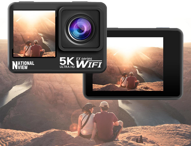 네셔널뷰 액션캠 EX-5Pro 블랙박스 자전거 스쿠터 브이로그 카메라 유튜브 촬영, EX-5Pro(32GB 메모리카드)