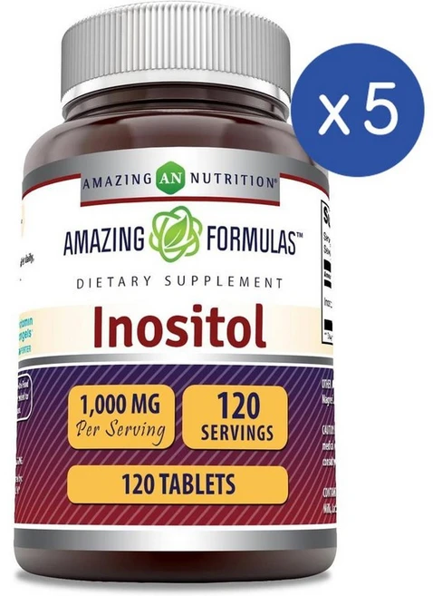어메이징 뉴트리션 이노시톨 1000mg Amazing Nutrition Inositol, 120정, 5개 - 쿠팡
