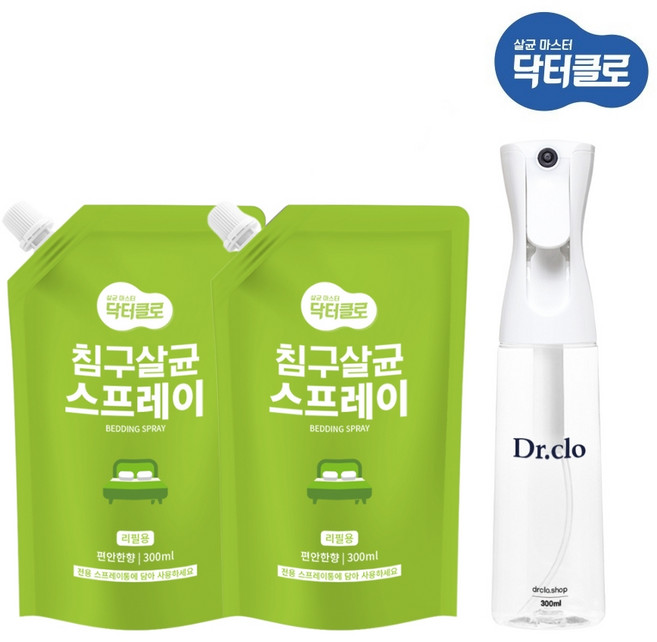 엔오엔 닥터클로 침구살균 섬유탈취제 살균력 99.9% 이불 베개 살균제(+분무기증정), 1개, 600ml