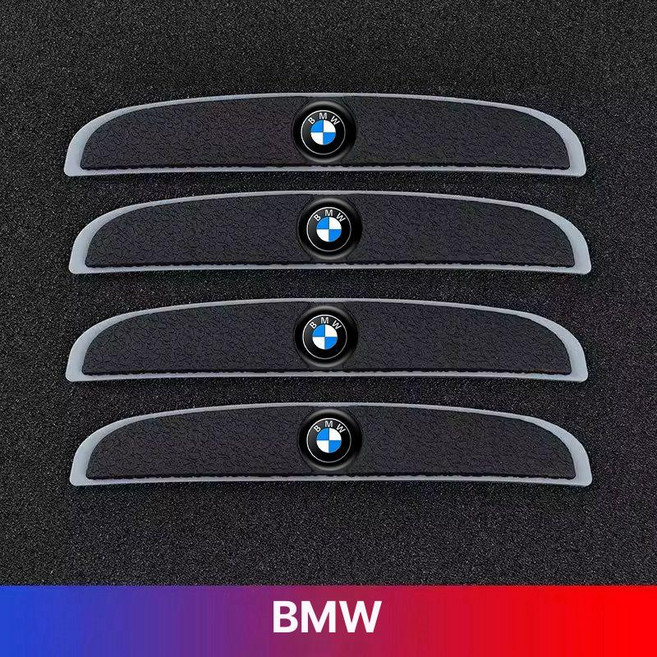 하우바이몰 차긁힘방지보호대 자동차 스크래치스폰지 차량용스펀지 아우디 벤츠 BMW 기아 현대 전차종마크보유, 1개, BMW 두꺼운 차량문 방지바 블랙 4개입