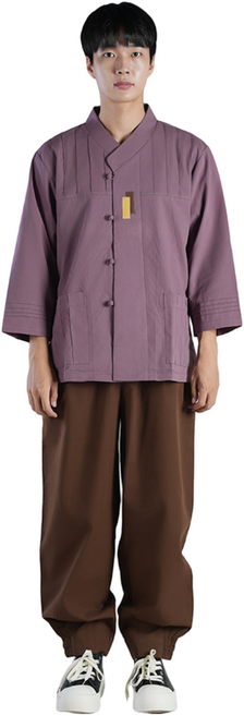 [편한생활한복] 남자 개량한복 이중지 선염 한벌 생활한복