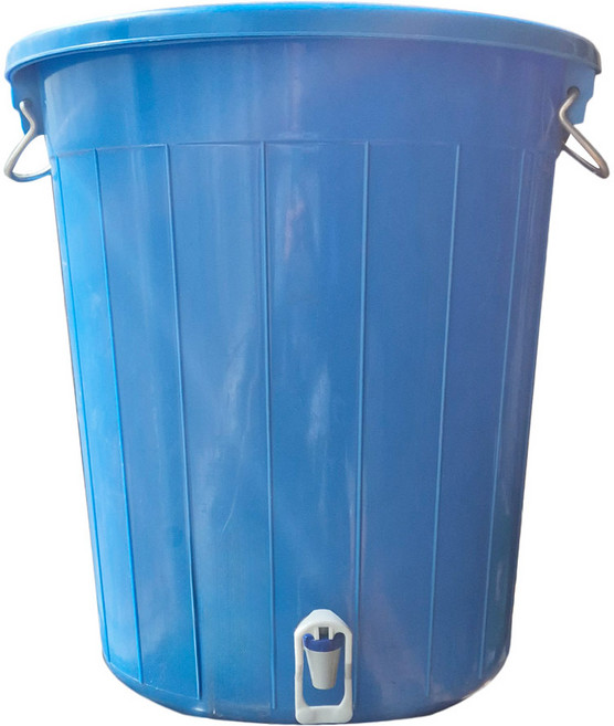 국내생산 대형물통 30리터~110리터 수도꼭지물통 꼭지달린물통 만능용기 파란통 대형플라스틱통 만능통 우산꽂이, 55L, 1개