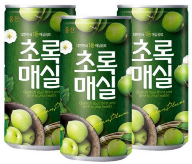 웅진 초록매실 음료선물세트, 180ml, 30개