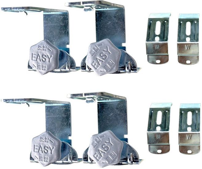 윈샵 이지픽스 노드릴 브라켓4P + 스냅4P, 4개, 이지픽스실버_우드세트