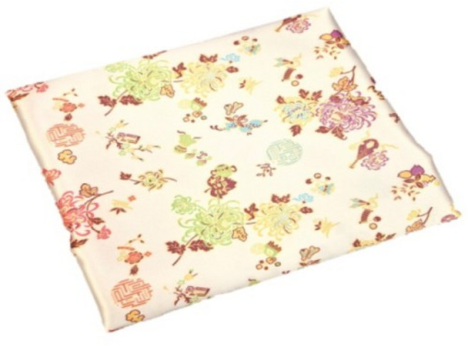 윤원단 칠색국화단11색 꽃무늬 플라워 예쁜 좋은 폴리에스터 한복 옷감 비단 양단 천 원단 만들기, 1개, 11 흰색