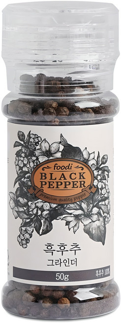 푸디 흑후추 그라인더, 50g, 1개