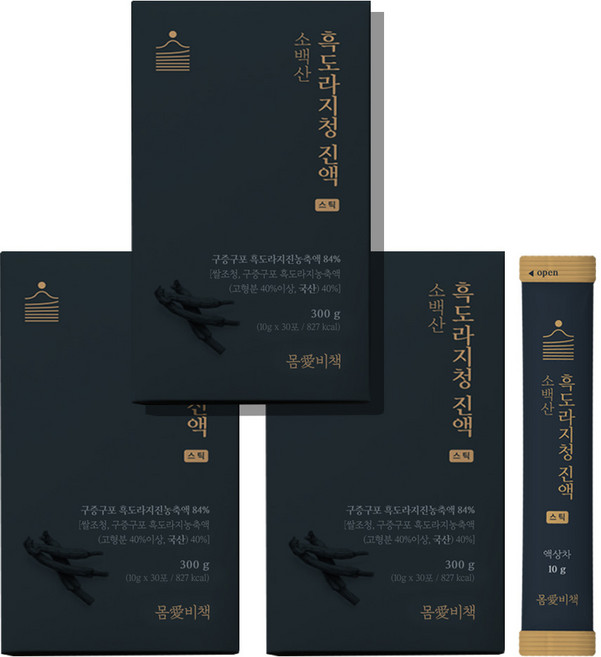 몸애비책 소백산 흑도라지청 진액 스틱, 10g, 3박스