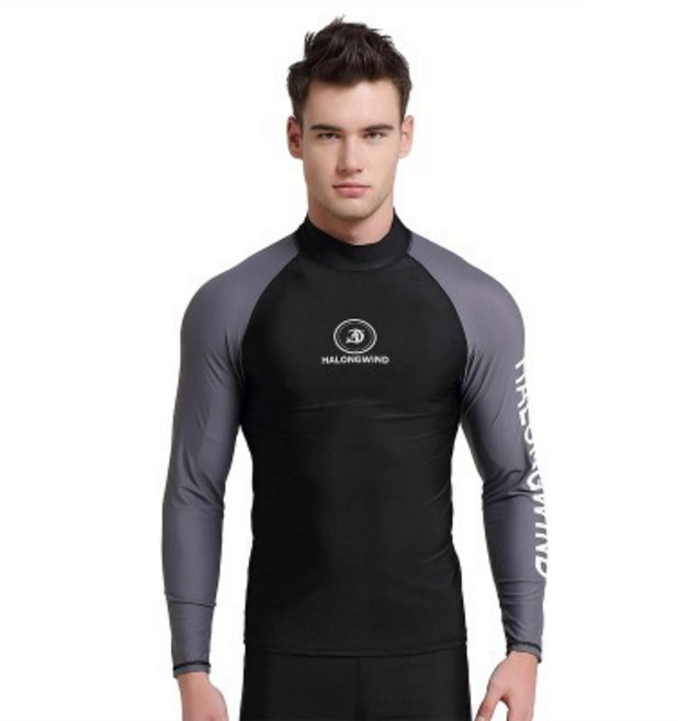 HALONGWIND 男士水母衣，短袖防曬泳衣，合身設計，耐用透氣
