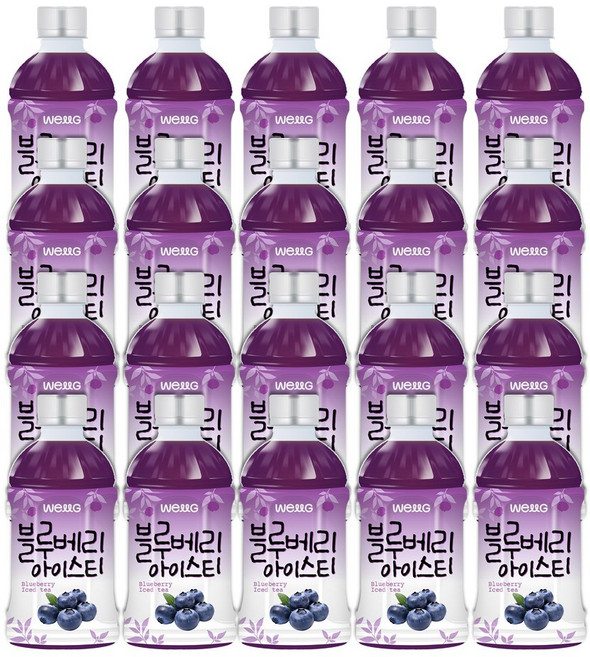 웰그린 스위츠 블루베리아이스티, 20개, 340ml