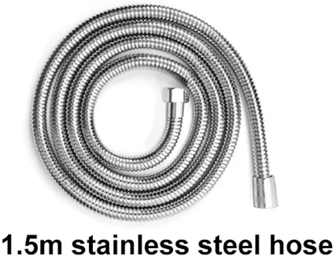 8모드 필터 샤워 12cm 대형 패널 욕실 고압 물 절약 강우량 스퀘어 노즐, 02 Silver Hose, 1개