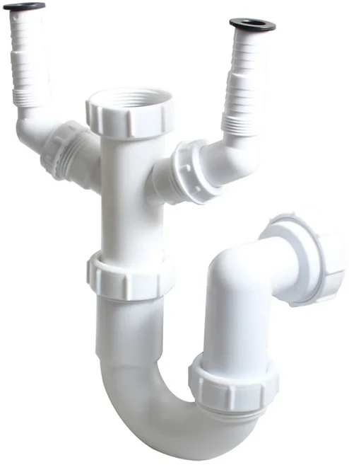 Talea Kitchen 싱글 싱크 다운파이프 세면대 피팅 흰색 배수관 싱크 다운파이프 벽에 GN002C010