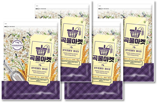 귀리렌틸혼합17곡 1kg x 4, 4개