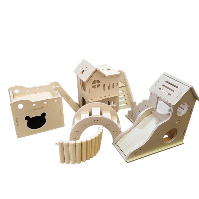 햄스터 하우스 대저택 은신처 by 햄스펫, 디럭스룸 구조물만, 1개