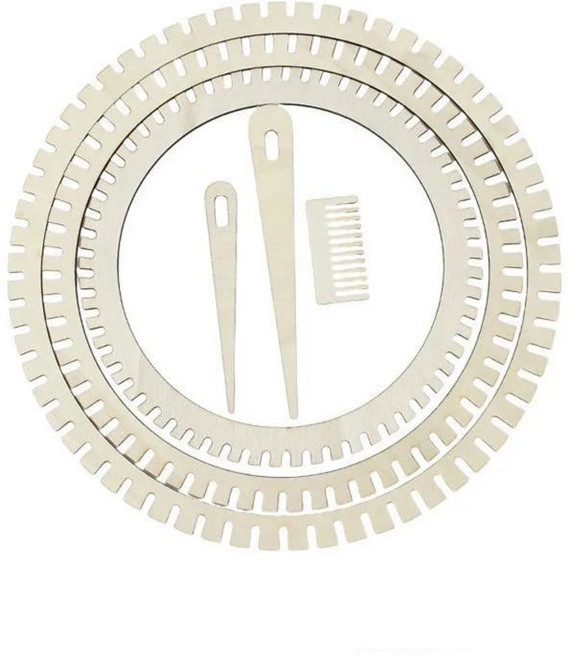 나무 직조기 키트 직조 빗 원형 기어 예술 공예 모듈형 디자인 미니, 1개, 3. Style D