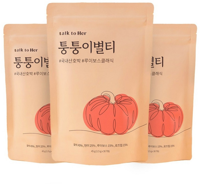 톡투허 퉁퉁이별티, 1.5g, 30개입, 3개