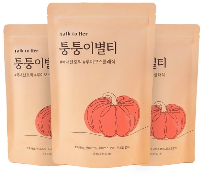 톡투허 퉁퉁이별티, 1.5g, 30개입, 3개 - 쿠팡