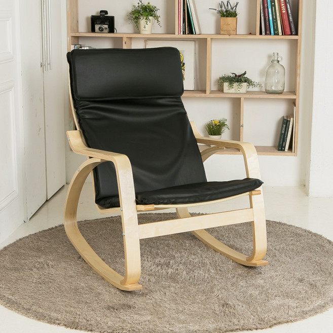 일루일루 실론 흔들의자, BLACK (블랙/PU)