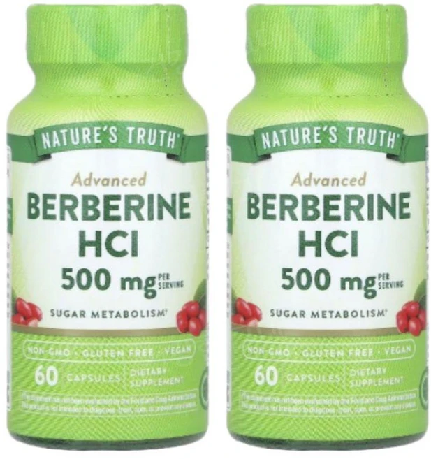 네이처스트루스 베르베린 버베린 500mg 60캡슐 2개 베리베린 Berberine HCI, 60정 - 쿠팡