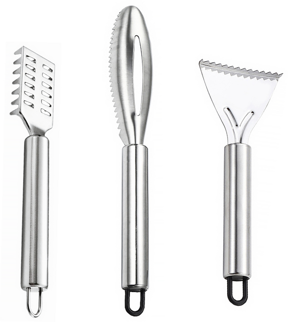 리브문 스텐 생선 비닐 제거기 3종 세트, 1개, 실버