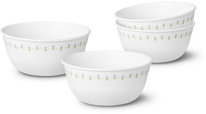 코렐 쁘띠튤립 냉면기 세트 4P 코스트코코리아정품, 1세트, 화이트