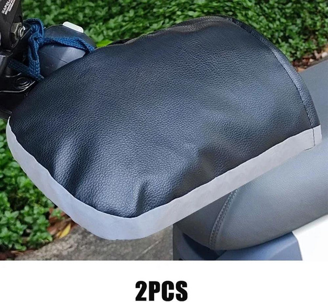 오토바이 열선토시 발열장갑 핸들바 머프 - 자전거용 방수 겨울 손난로 범용 방풍 미트 커버 손을 따뜻하고 건조하게 유지, 색상: 3. Black B 2Pcs