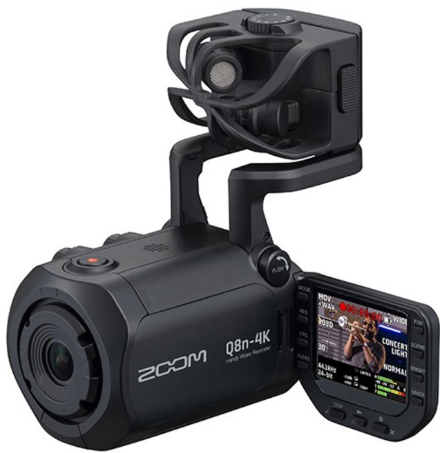 ZOOM Q8-4K 악기연주캠코더 AS가능 셀프캠코더 뮤직콘서트 공연장 ASMR마이크 1인개인촬영 소형액션카메라 라이브스트리밍 프로덕션 4트랙동시녹음