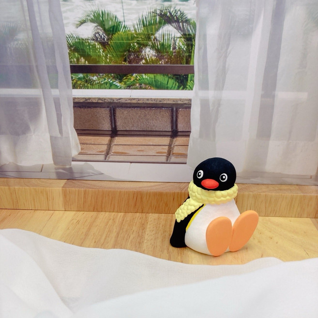 펭귄 차량용 석고 방향제 핑구 방향제, 화이트머스크, 핑구(옐로우), 1개