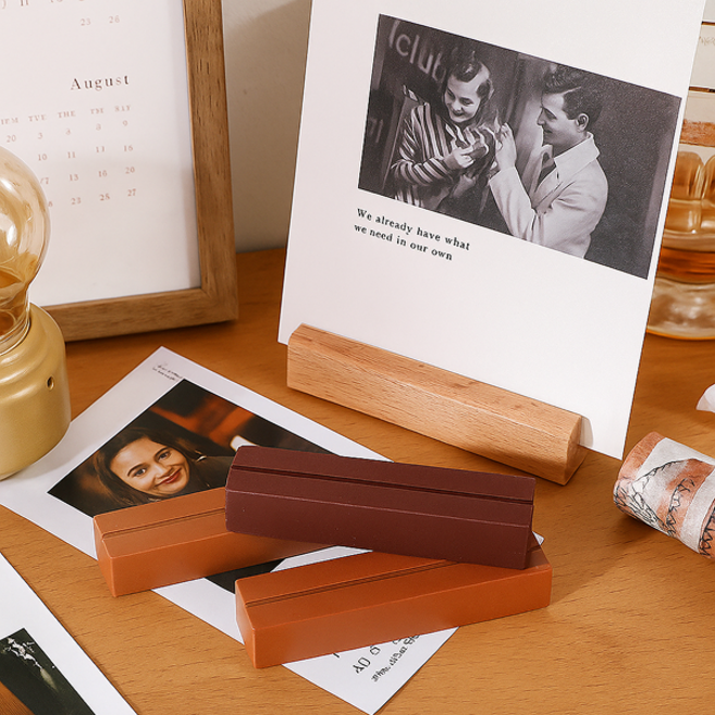 컬러풀 데스크탑 메모 사진 고정 받침대, 10개, 그린